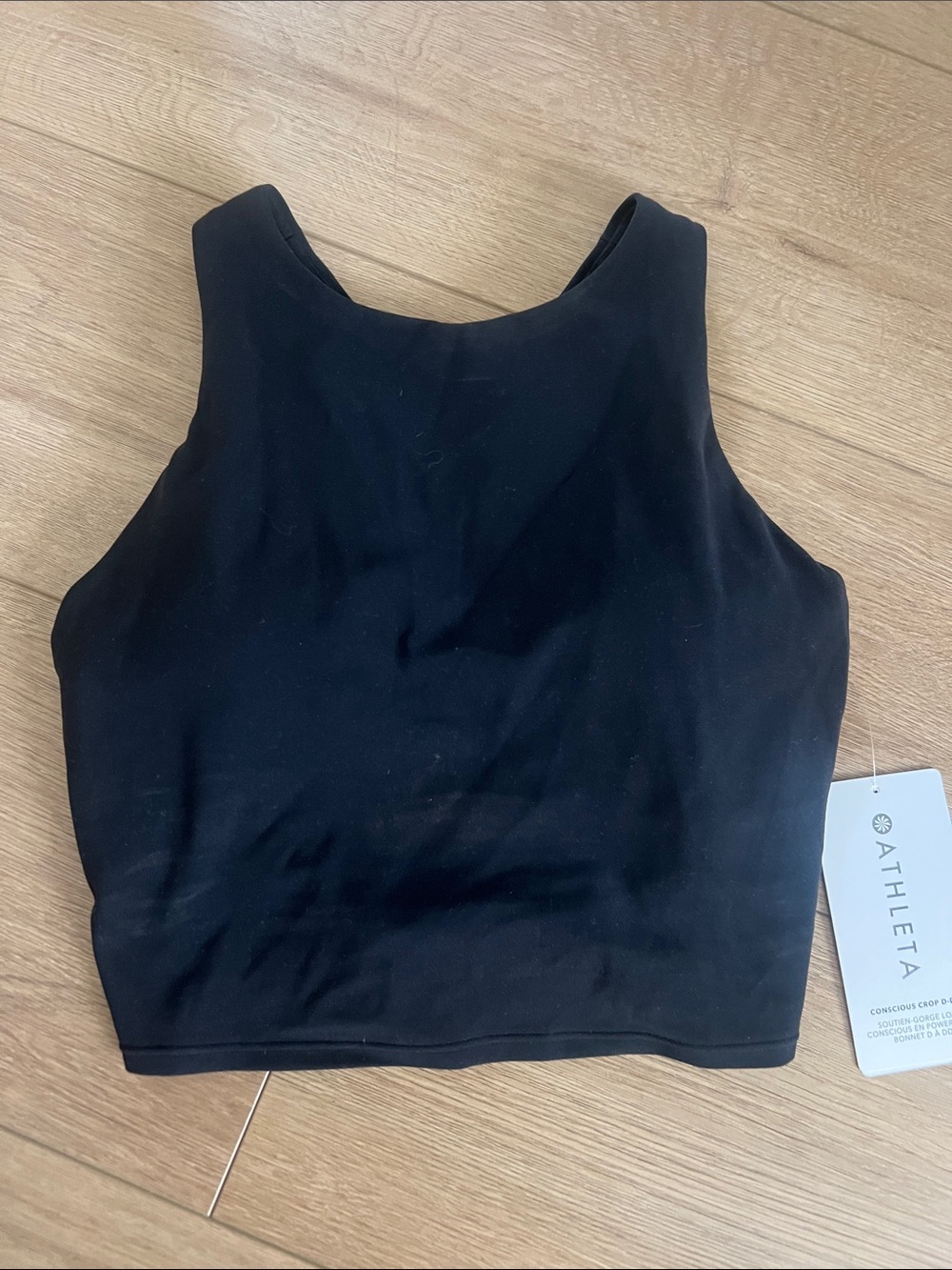 Athleta Black High-Neck Cropped Tank